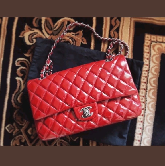 (SOLD) Chanel Red Medium Double Flap Bag - Picture 1 of 5